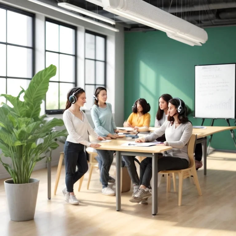 Relaxing yoga session
